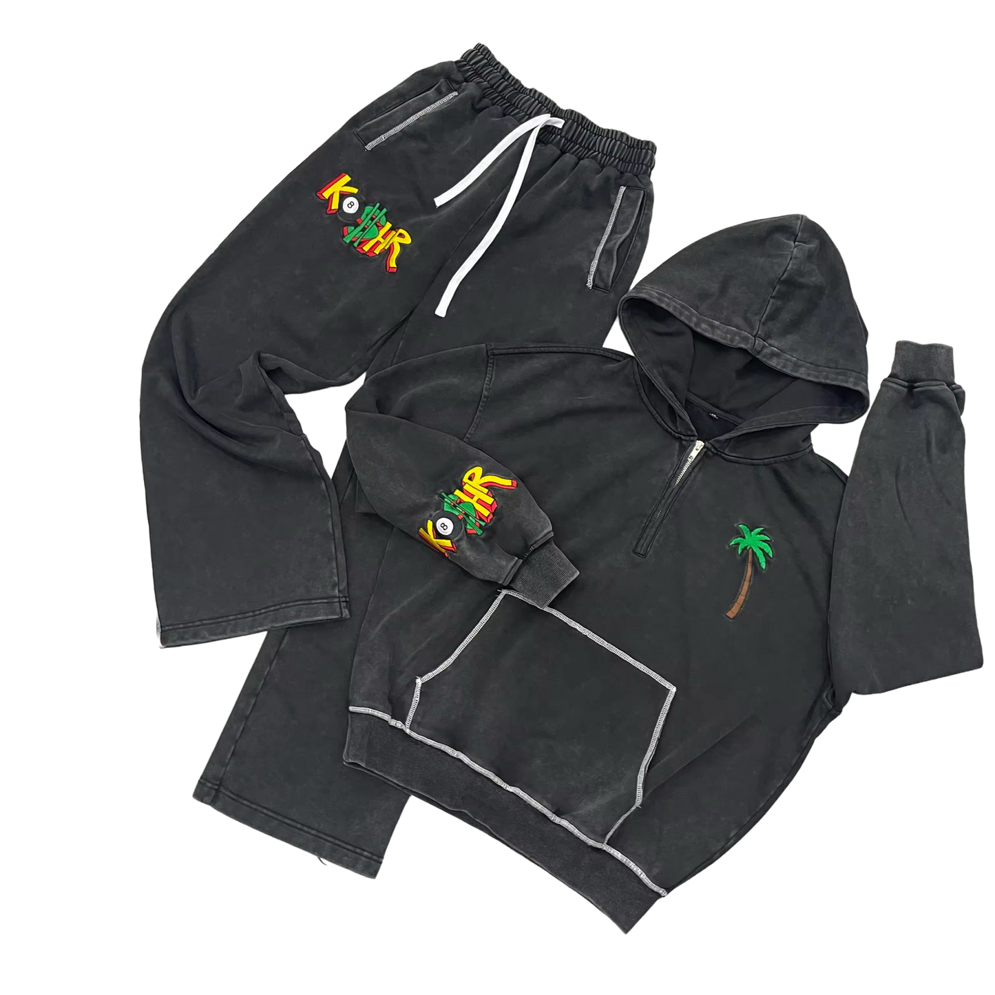 KALM KOOL KOLLECTED CHARCOAL SWEATSUIT